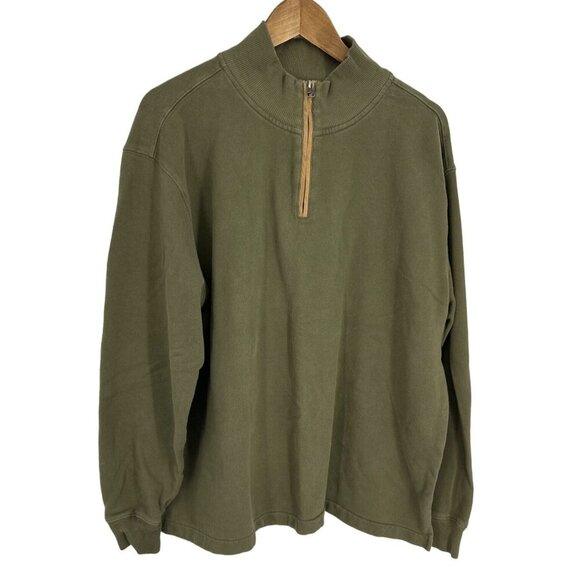 Woolly Dry Goods 1/4 Zip Long Sleeve Elbow Patches Sweatshirt Size XL - Picture 1 of 7